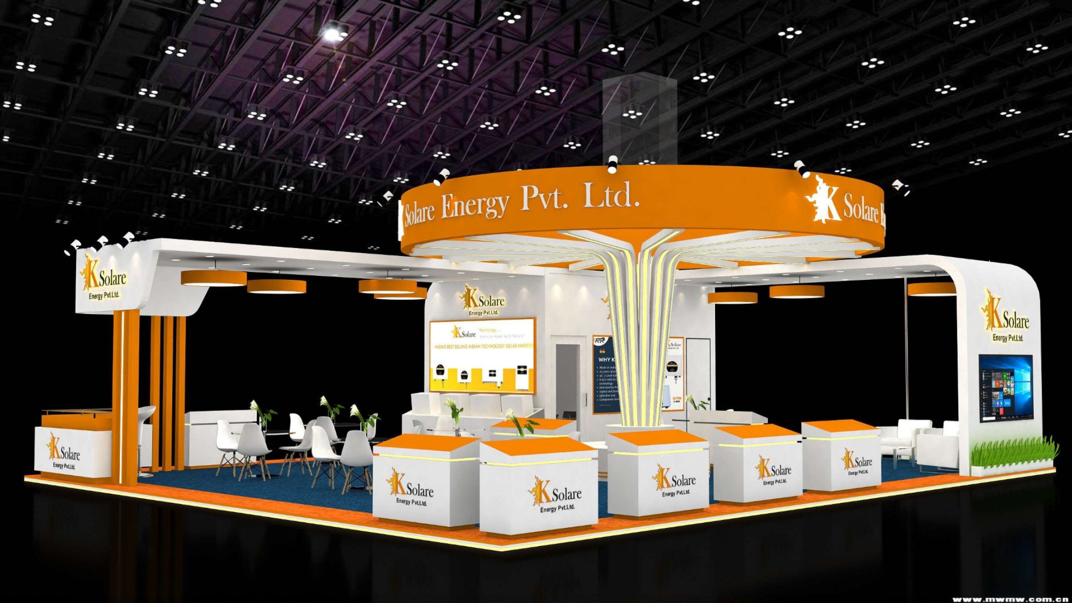 K solare booth design left side view
